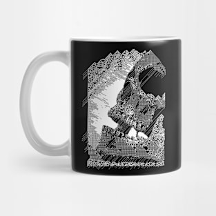 Pixel Skull #4 8bit Graphic Design Mug